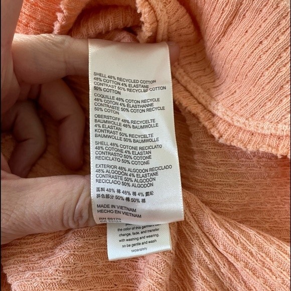 NWT‎ - FREE PEOPLE Care Red Delicious T-Shirt Top in Sunset Peach Orange Size XS - Picture 10 of 10